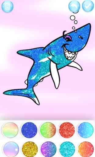 Baby Shark Coloring Book Glitter 4
