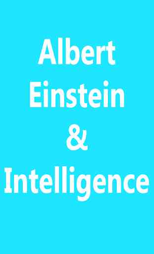 Albert Einstein - Intelligence 1