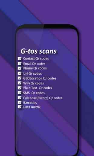G-scan Qr code and barcode scanner 2