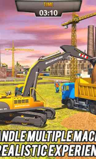 Heavy Construction Crane Driver: Excavator Games 2