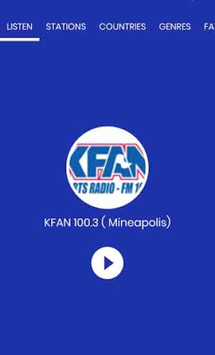Radio Tuner KFAN 100.3 Minnesota Sports radio 1
