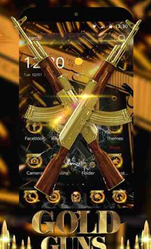 Tema Gold Revolver Gun AK47 SMG 2