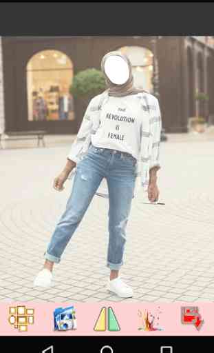 Innovative Hijab with Jeans Photo Frame 3