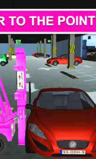 Pink Lady Car Parking fork Lifter 1