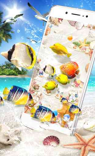3D verão de praia Tema  4