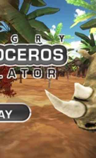 3D zangado simulador de rinoceronte - jogo de anim 1
