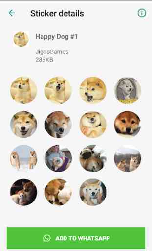 Happy Dog Stickers - WAStickerApps 2
