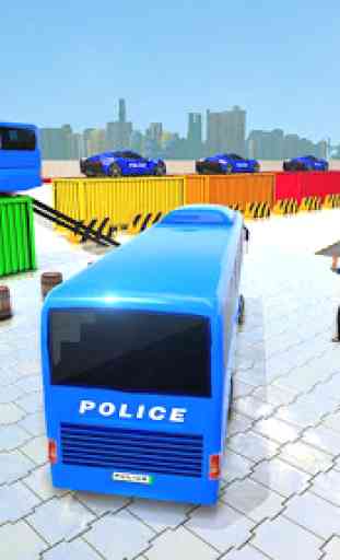 Police bus parking game 3d - Police bus games 2019 1