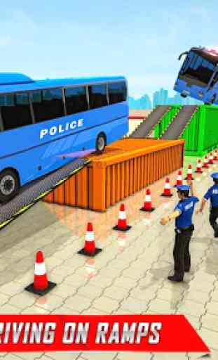 Police bus parking game 3d - Police bus games 2019 3