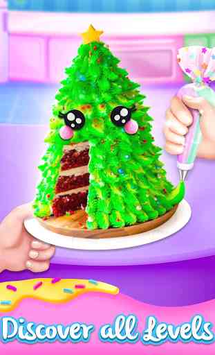 Unicorn Cake Christmas - Bake Decorate Cakes Game 1
