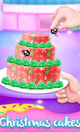 Unicorn Cake Christmas - Bake Decorate Cakes Game 3