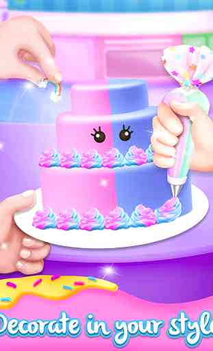 Unicorn Cake Christmas - Bake Decorate Cakes Game 4
