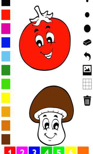 Ativos! Livro para colorir de frutas e legumes para lactentes e crianças: Aprender com muitas fotos, como tomate, cenoura, pimenta, cogumelos, cebola, pepino, batata, salada, brócolis, milho, feijão, ervilha, espinafre 3