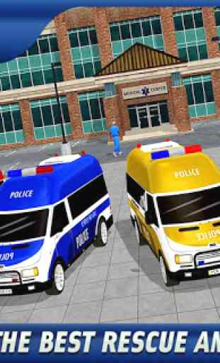 Police Ambulance Rescue Driving: 911 Emergency 1