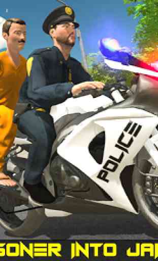 Police Moto Bike Prisoner Transport 3D 4