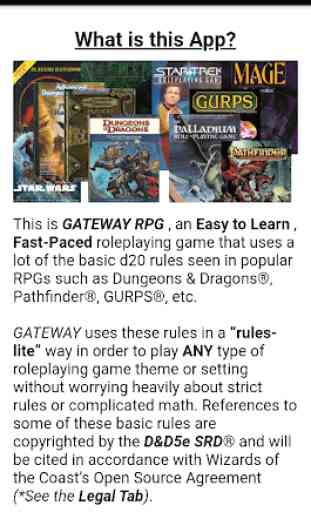 Gateway Tabletop RPG (Rules System) 3