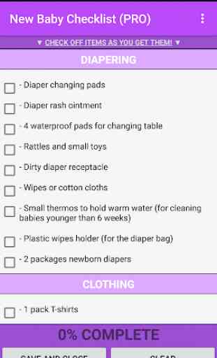 New Baby Checklist 2