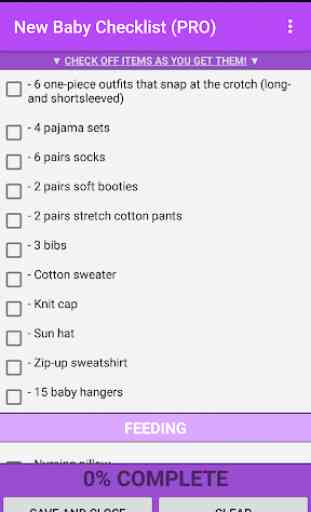 New Baby Checklist 3