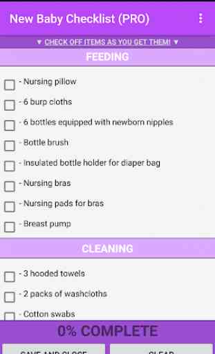New Baby Checklist 4