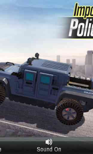 Impossible Police Hummer Car Tracks 3D 1