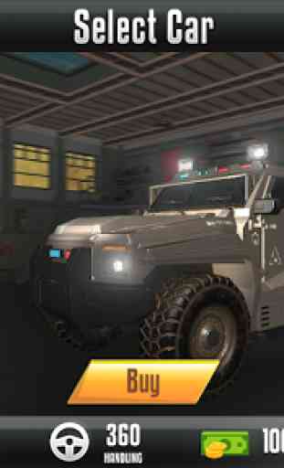 Impossible Police Hummer Car Tracks 3D 2