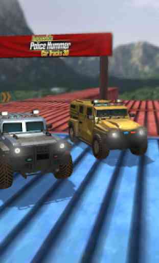 Impossible Police Hummer Car Tracks 3D 4