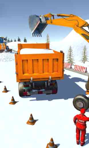 Real Heavy snow excavator simulator 3