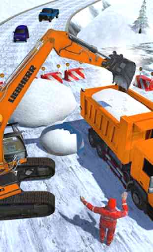 Real Heavy snow excavator simulator 4