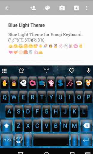 Blue Light Emoji Keyboard Skin 1