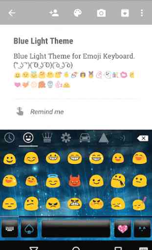 Blue Light Emoji Keyboard Skin 2