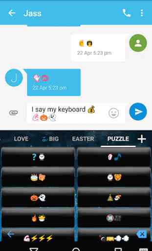 Blue Light Emoji Keyboard Skin 4