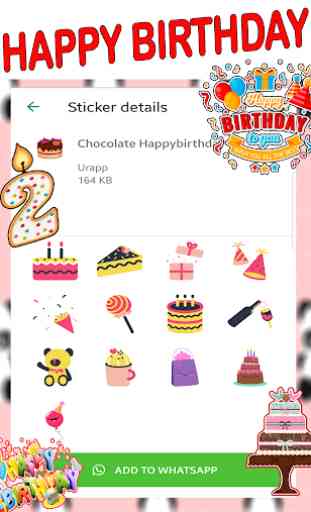 Happy Birthday Stickers for WhatsApp 3