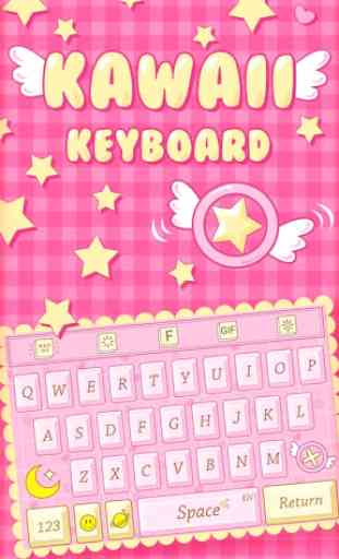 Pink Kawaii Keyboard Theme 1