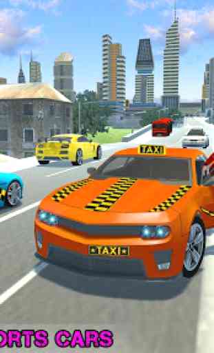 Real Flying Taxi Car Simulator Driving Games 3