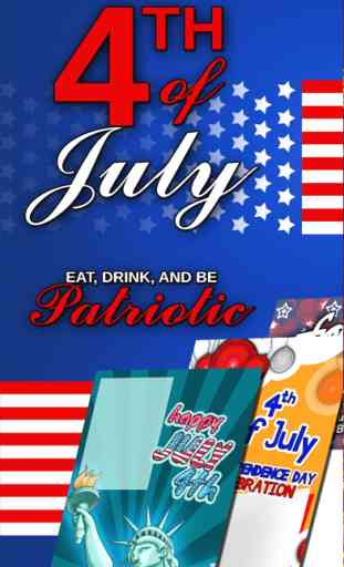 04 De Julho Cartões – Criar E Escrever Feliz Dia Da Independência Convites 1