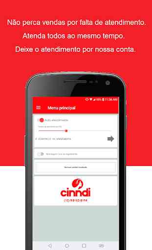 CINNDI Auto Atendimento/Chatbot Serviços Delivery 1