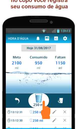 Hora D'Água | App Lembra de Beber Água 2