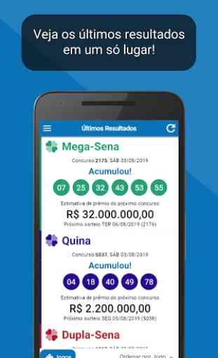 Loterias Mega Sena - Quina, Lotofácil, etc 1