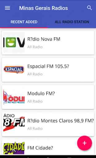 Minas Gerais Todas as estações de rádio 1