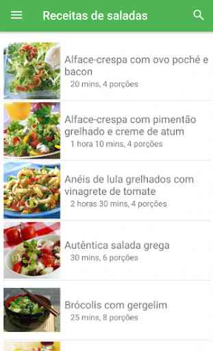 Receitas de saladas grátis em portuguesas offline 1
