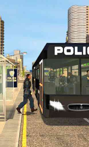 Simulador de condução de ônibus de polícia: unidad 1