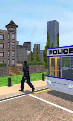 Simulador de condução de ônibus de polícia: unidad 3