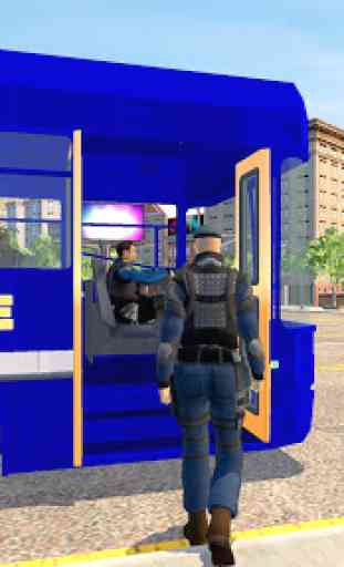 Simulador de condução de ônibus de polícia: unidad 4