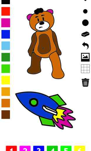 Livro para colorir de brinquedos para as crianças: com muitas fotos como um brinquedo, menino, foguete , Ursinho de pelúcia, bola, carro e avião. Jogo para aprender para a creche, pré-escola ou creche escola: como desenhar uma imagem 1