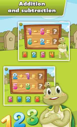 Tartaruga matemática para crianças - crianças aprendem números, adição e subtração 2