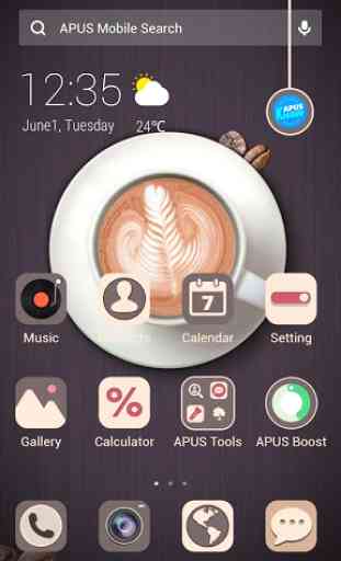 Coffee  time APUS Launcher Theme 1