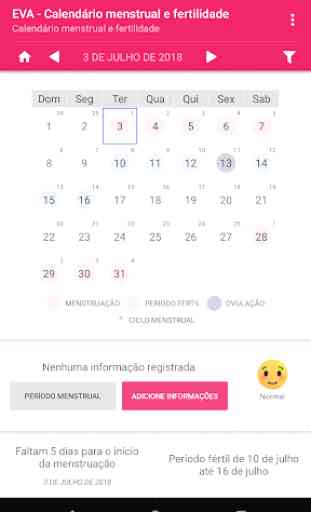 EVA - Calendário menstrual e fertilidade 1
