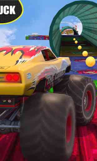 Impossible Mega Ramp Monster Truck Challenge Race 2