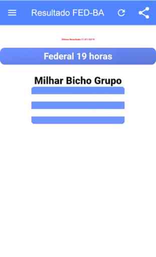 Jogo do bicho (Federal - Bahia) 1