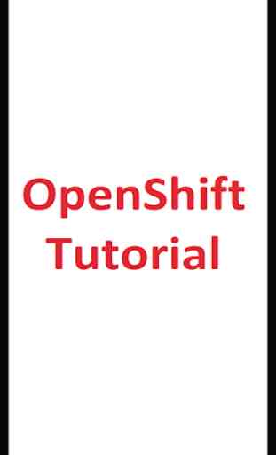 OpenShift tutorial 1